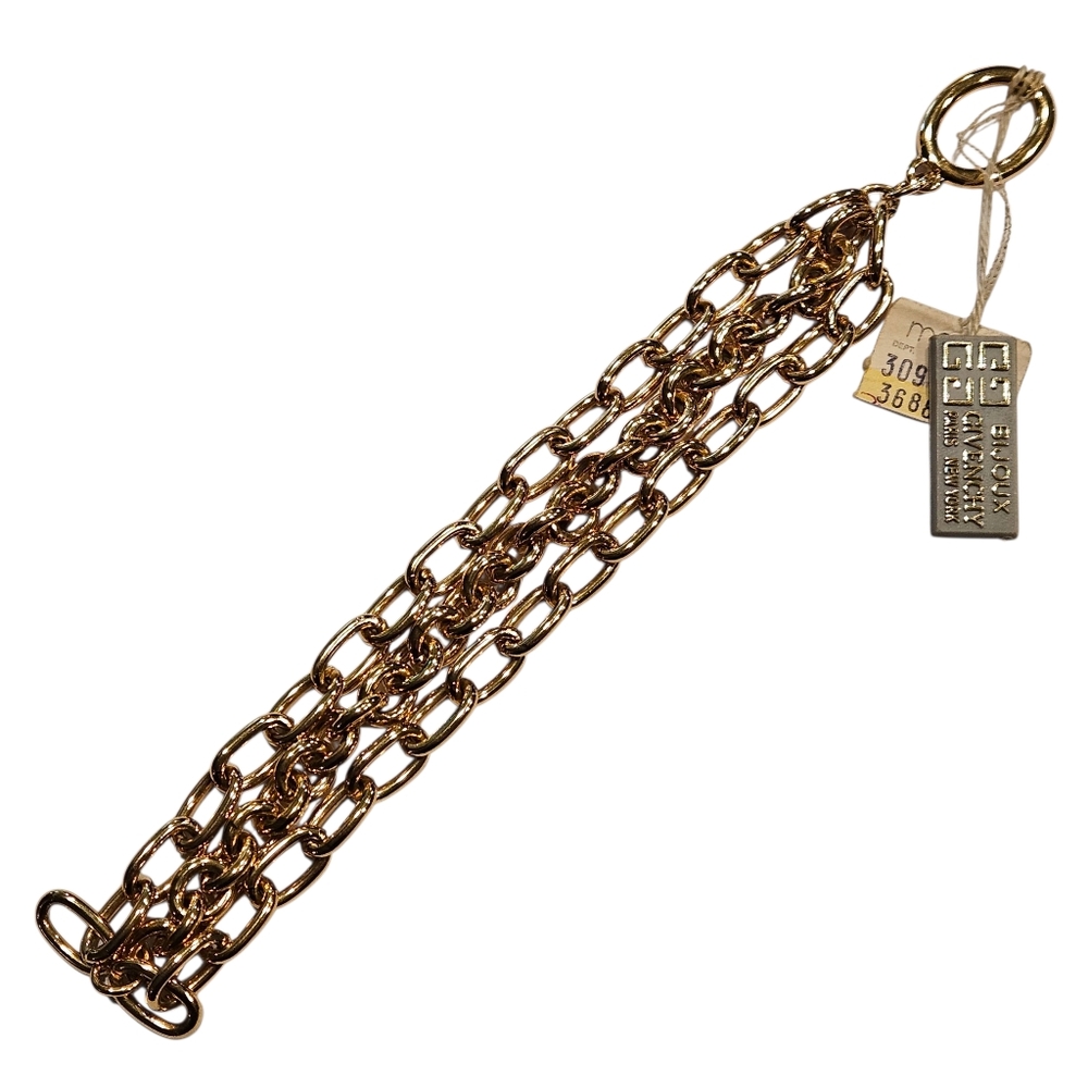 Givenchy Bracelet NWT Defective Needs Repair Vintage Gold Tone Chunky Chain